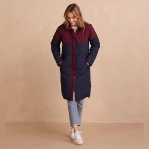 NWT Summersalt Burgundy and Navy Quilted Jacket